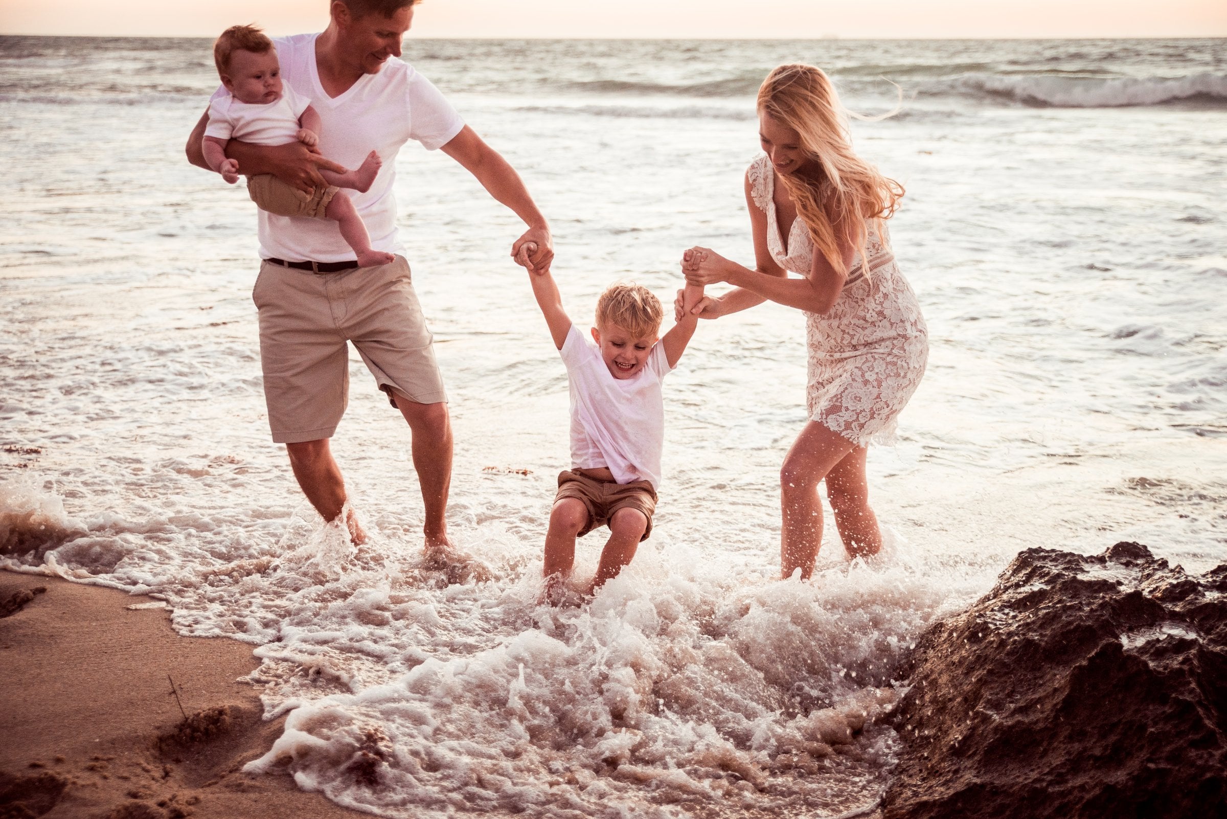 Family captured in motion